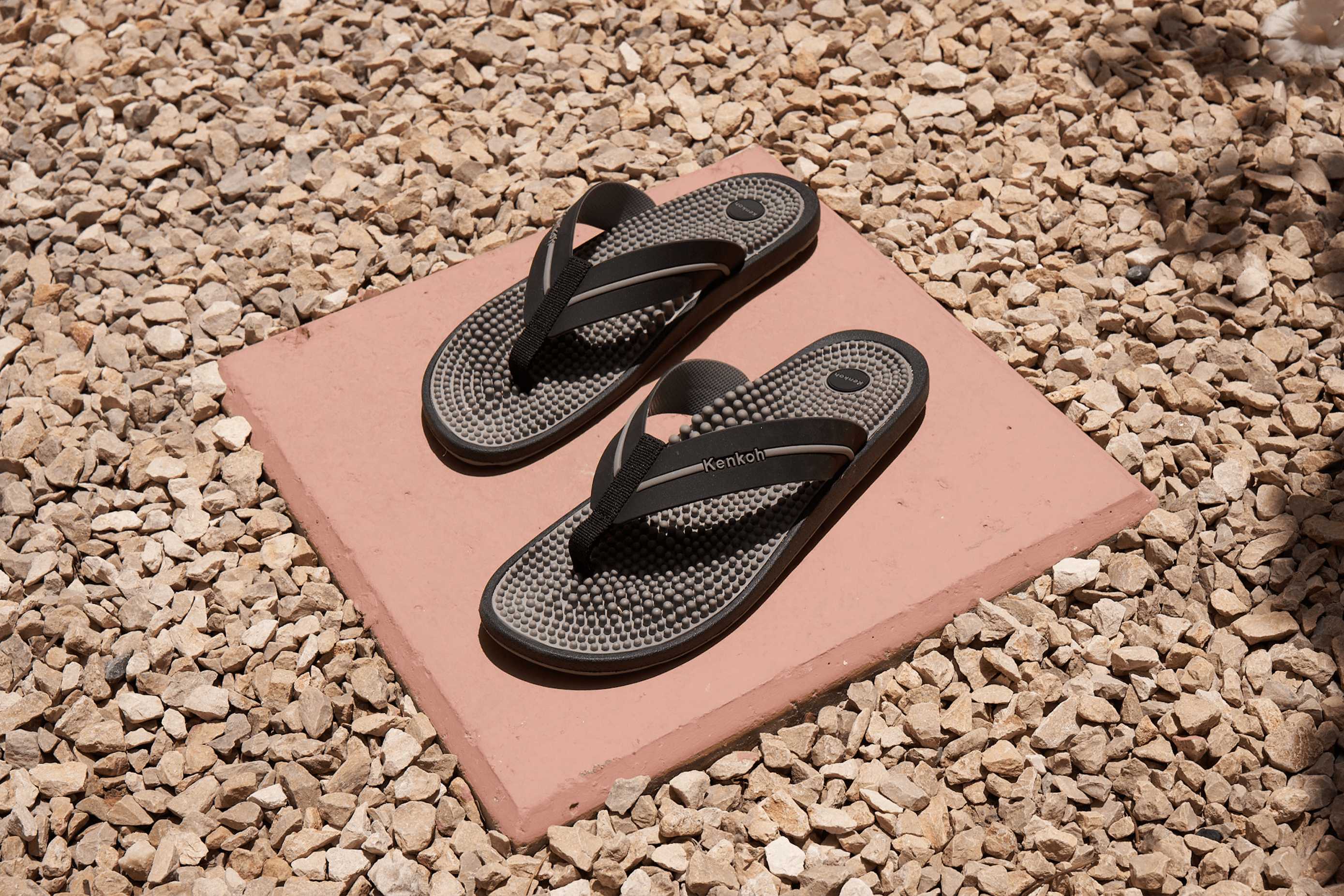 Reflexology sandals in outdoors Reflexology sandals in outdoors