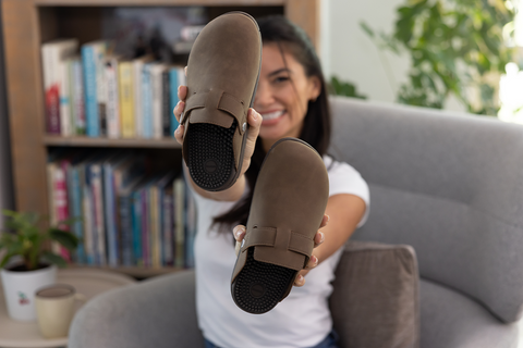 Chiba Reflexology Clogs Brown