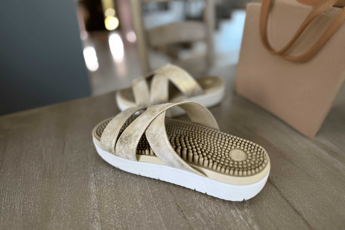 Kirei Metallic Reflexology Sandals