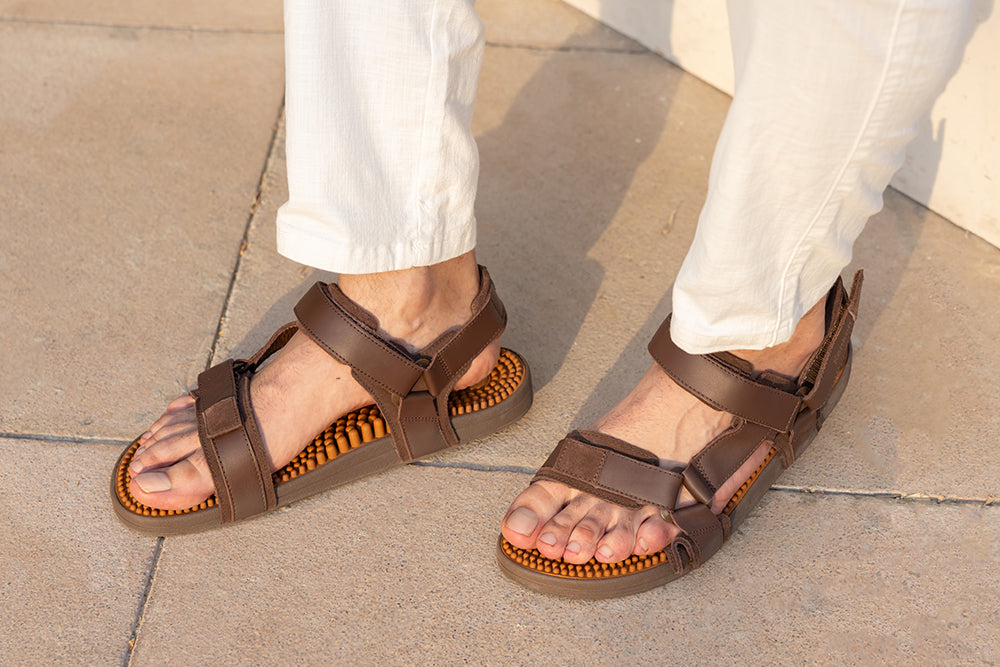 Samurai Reflexology Sandals Brown