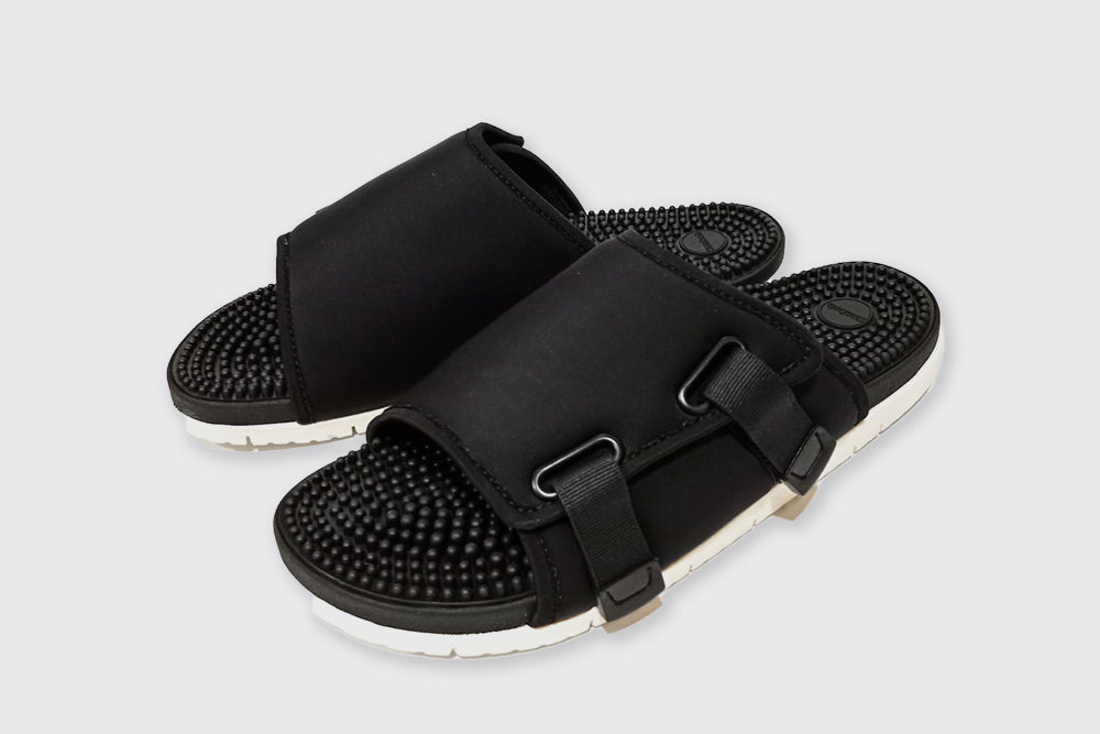 Fukkatsu Charcoal Black Reflexology Sandal